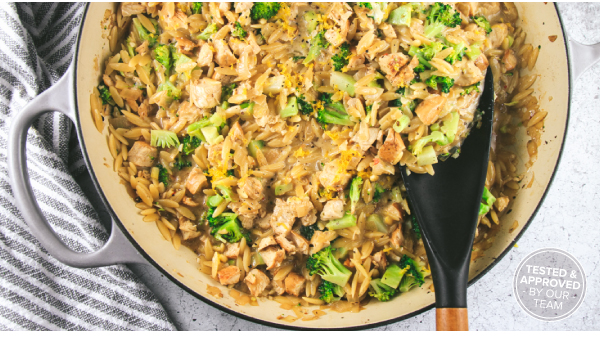 One-Pot Chicken, Broccoli, and Orzo