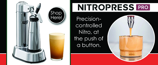 Make perfect cold brew coffee wiht ease!  Nitropress Pro is now in store!