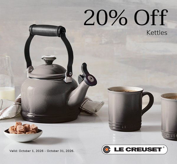 Save 20% on Le Creuset Kettles all October!