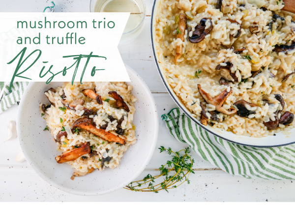 Mushroom Trio and Truffle Risotto