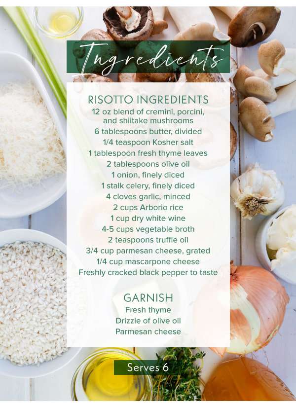 Mushroom Trio and Truffle Risotto