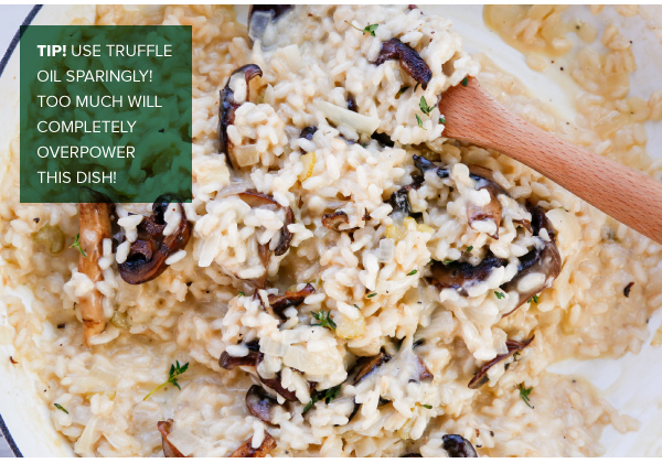 Mushroom Trio and Truffle Risotto