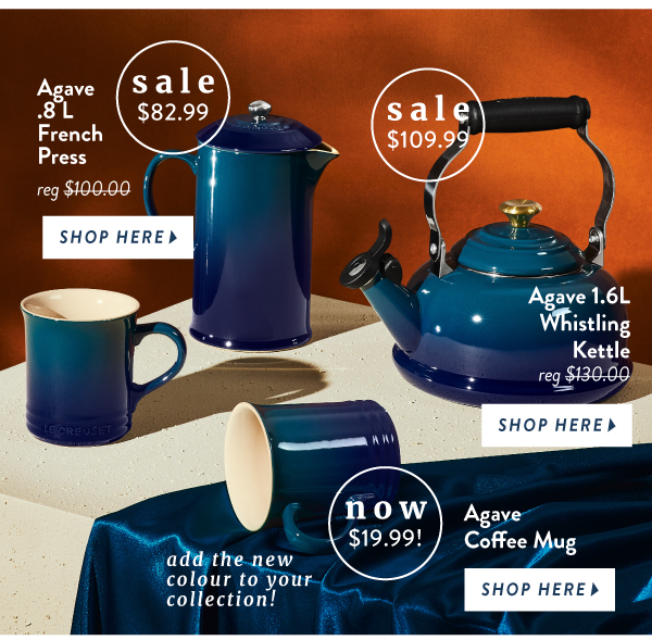 Last Chance Le Creuset Colour Launch AGAVE 💙 SAVE over 800 on Le
